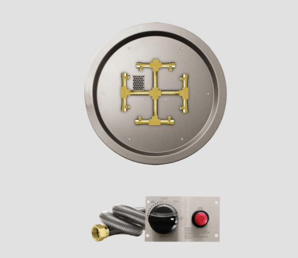 Fire Gear TPSI 19" Round Drop-In Pan Brass Burning Spur