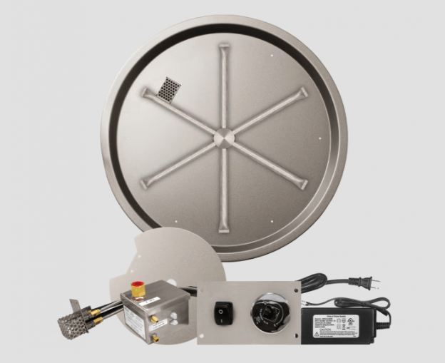 Fire Gear Stainless Steel AWS Round Pan Drop-In Burner System